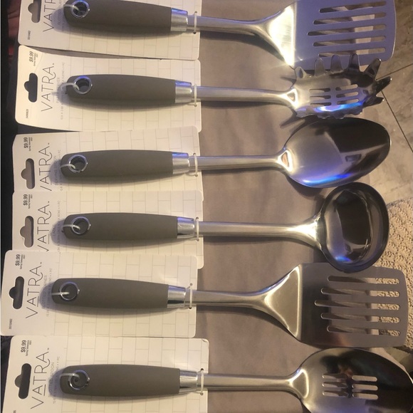 Set of 6 Cooking Utensils, Spatula, Spoon, Ladle, Slotted Spoon etc.. - Picture 2 of 5
